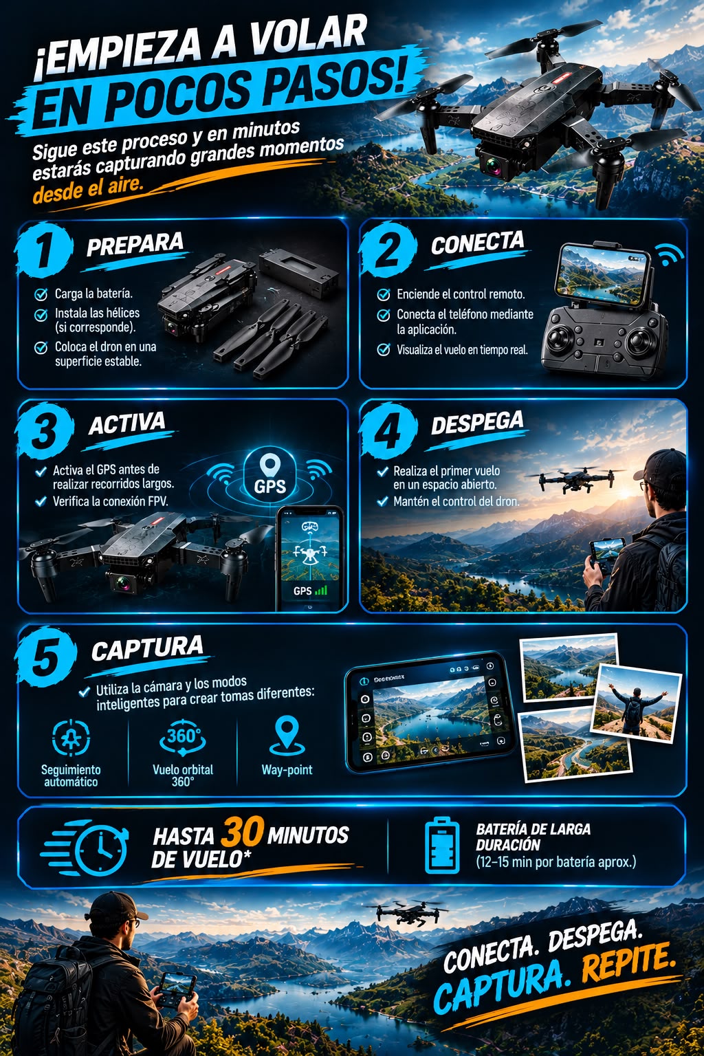 SUPER DRONE E88 PRO PLEGABLE
